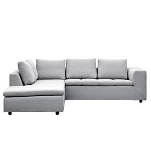 Ecksofa Brooklyn IV Webstoff Webstoff Saia: Hellgrau - Breite: 247 cm - Ottomane davorstehend links