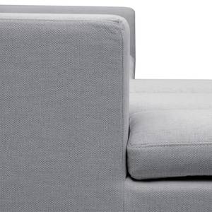 Ecksofa Brooklyn IV Webstoff Webstoff Saia: Hellgrau - Breite: 247 cm - Ottomane davorstehend links