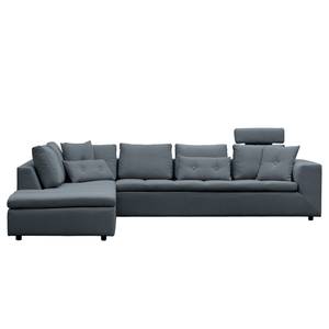 Ecksofa Brooklyn IV Webstoff Webstoff Anda II: Grau - Breite: 312 cm - Ottomane davorstehend links