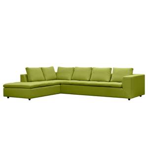 Ecksofa Brooklyn IV Webstoff Webstoff Anda II: Grün - Breite: 312 cm - Ottomane davorstehend links