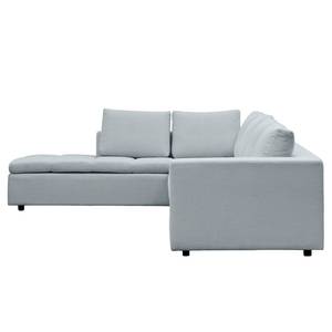 Ecksofa Brooklyn IV Webstoff Webstoff Anda II: Silber - Breite: 312 cm - Ottomane davorstehend links