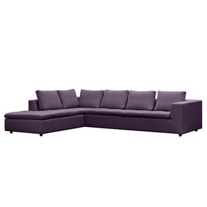 Ecksofa Brooklyn IV Webstoff Webstoff Anda II: Violett - Breite: 312 cm - Ottomane davorstehend links