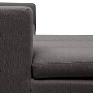 Ecksofa Brooklyn IV Webstoff Webstoff Anda II: Anthrazit - Breite: 247 cm - Ottomane davorstehend links