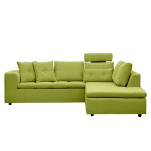 Ecksofa Brooklyn IV Webstoff Webstoff Anda II: Grün - Breite: 247 cm - Ottomane davorstehend rechts