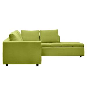 Ecksofa Brooklyn IV Webstoff Webstoff Anda II: Grün - Breite: 247 cm - Ottomane davorstehend rechts