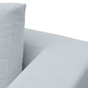 Ecksofa Brooklyn IV Webstoff Webstoff Anda II: Silber - Breite: 247 cm - Ottomane davorstehend rechts