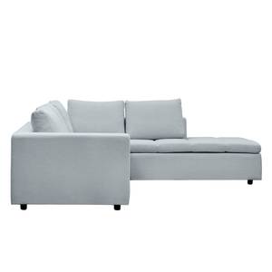 Ecksofa Brooklyn IV Webstoff Webstoff Anda II: Silber - Breite: 247 cm - Ottomane davorstehend rechts