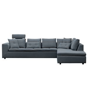 Ecksofa Brooklyn IV Webstoff Webstoff Anda II: Grau - Breite: 312 cm - Ottomane davorstehend rechts