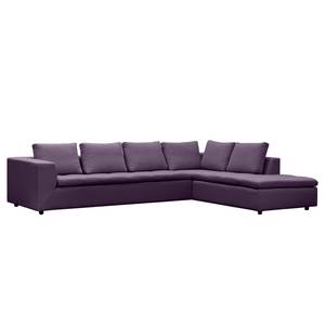 Ecksofa Brooklyn IV Webstoff Webstoff Anda II: Violett - Breite: 312 cm - Ottomane davorstehend rechts