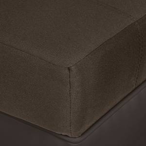 Canapé d'angle Burnaby Imitation cuir / Tissu - Courte à droite (vue de face) - Marron - Marron - Méridienne longue à droite (vue de face)