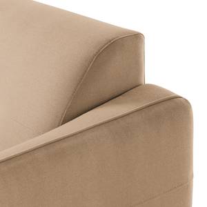 Hoekbank Cala I structuurstof Stof Osta: Cappuccinokleurig - Longchair vooraanzicht links - Beige