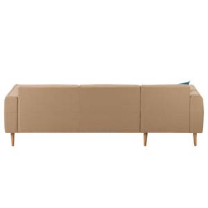 Ecksofa Cala I Strukturstoff Webstoff Osta: Cappuccino - Longchair davorstehend links - Beige