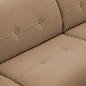 Ecksofa Cala I Strukturstoff Webstoff Osta: Cappuccino - Longchair davorstehend rechts - Beige