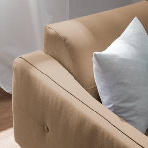 Ecksofa Cala I Strukturstoff Webstoff Osta: Cappuccino - Longchair davorstehend links - Beige