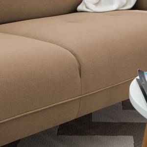 Ecksofa Cala I Strukturstoff Webstoff Osta: Cappuccino - Longchair davorstehend rechts - Beige