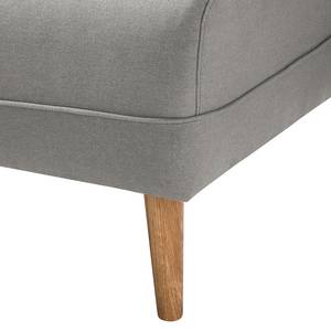 Ecksofa Cala I Strukturstoff Webstoff Osta: Graubraun - Longchair davorstehend rechts - Beige