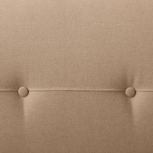 Canapé d'angle Cala I Tissu structuré Tissu Osta: Cappuccino - Méridienne courte à gauche (vue de face) - Noir