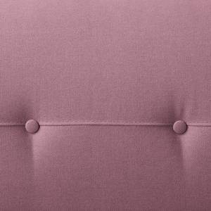 Canapé d'angle Cala I Tissu structuré Tissu Osta: Lila - Méridienne courte à gauche (vue de face) - Noir