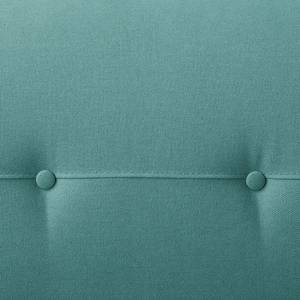 Canapé d'angle Cala I Tissu structuré Tissu Osta: Pétrole - Méridienne courte à gauche (vue de face) - Noir