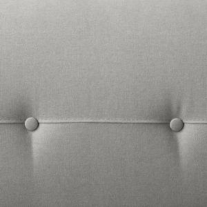 Canapé d'angle Cala I Tissu structuré Tissu Osta: Marron gris - Méridienne courte à droite (vue de face) - Noir