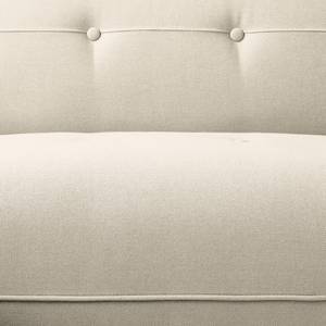 Ecksofa Cala II Strukturstoff Webstoff Osta: Altweiß - Ottomane davorstehend rechts - Beige