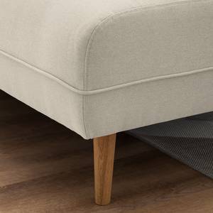 Ecksofa Cala II Strukturstoff Webstoff Osta: Altweiß - Ottomane davorstehend links - Beige