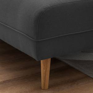 Ecksofa Cala II Strukturstoff Webstoff Osta: Anthrazit - Ottomane davorstehend links - Beige