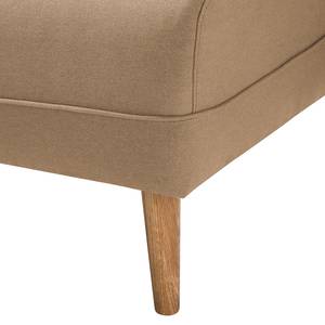 Ecksofa Cala II Strukturstoff Webstoff Osta: Cappuccino - Ottomane davorstehend rechts - Beige