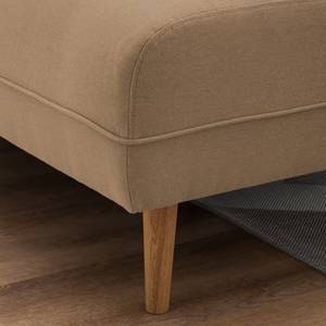 Ecksofa Cala II Strukturstoff Webstoff Osta: Cappuccino - Ottomane davorstehend links - Beige