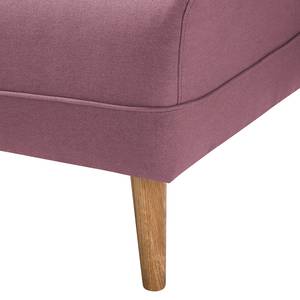 Ecksofa Cala II Strukturstoff Webstoff Osta: Flieder - Ottomane davorstehend links - Beige