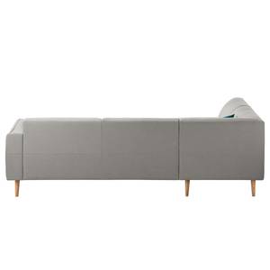 Ecksofa Cala II Strukturstoff Webstoff Osta: Graubraun - Ottomane davorstehend links - Beige