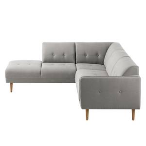 Ecksofa Cala II Strukturstoff Webstoff Osta: Graubraun - Ottomane davorstehend links - Beige