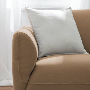 Ecksofa Cala II Strukturstoff Webstoff Osta: Cappuccino - Ottomane davorstehend rechts - Beige