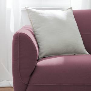 Ecksofa Cala II Strukturstoff Webstoff Osta: Flieder - Ottomane davorstehend rechts - Beige