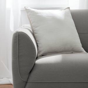 Ecksofa Cala II Strukturstoff Webstoff Osta: Graubraun - Ottomane davorstehend rechts - Beige