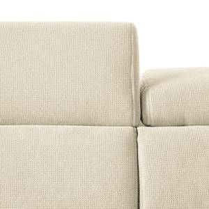 Ecksofa Calang Webstoff Creme - Ottomane davorstehend links - Schlaffunktion - Bettkasten