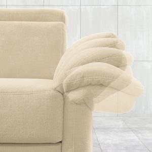 Ecksofa Calang Webstoff Creme - Ottomane davorstehend links - Keine Funktion