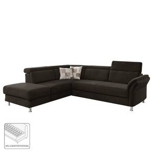 Ecksofa Calang Webstoff Espresso - Ottomane davorstehend links - Keine Funktion