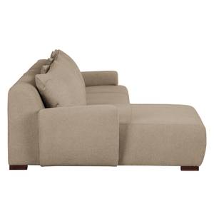 Ecksofa Caldelas Webstoff I Sand - Longchair davorstehend links