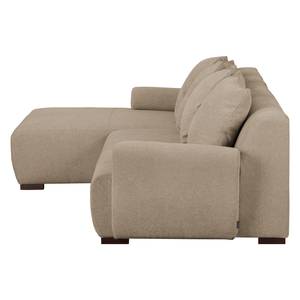 Ecksofa Caldelas Webstoff I Webstoff I - Sand - Longchair davorstehend links