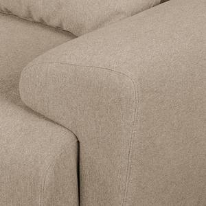 Ecksofa Caldelas Webstoff I Sand - Longchair davorstehend links