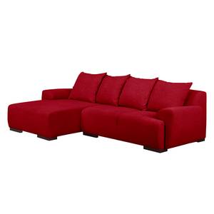 Ecksofa Caldelas Webstoff I Webstoff I - Rot - Longchair davorstehend links