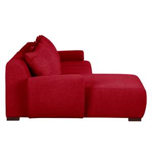 Ecksofa Caldelas Webstoff I Webstoff I - Rot - Longchair davorstehend links