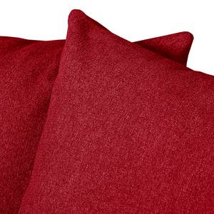 Canapé d'angle Caldelas Tissu I - Rouge - Méridienne courte à gauche (vue de face)