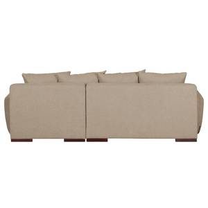 Ecksofa Caldelas Webstoff I Sand - Longchair davorstehend rechts