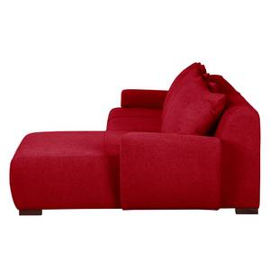 Ecksofa Caldelas Webstoff I Rot - Longchair davorstehend rechts