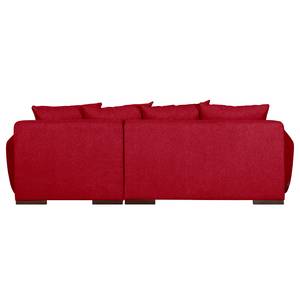 Canapé d'angle Caldelas Tissu I - Rouge - Méridienne courte à droite (vue de face)