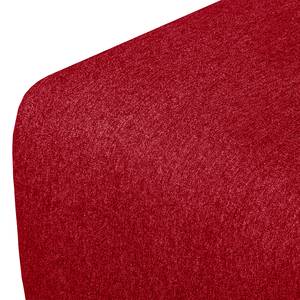 Canapé d'angle Caldelas Tissu I - Rouge - Méridienne courte à droite (vue de face)