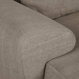 Ecksofa Caldelas Webstoff II Taupe - Longchair davorstehend links