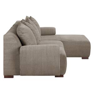 Ecksofa Caldelas Webstoff II Webstoff II - Taupe - Longchair davorstehend rechts